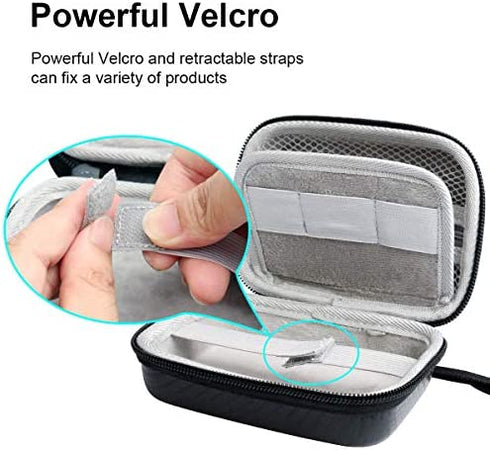 Hard Case for Carson MicroBrite Plus Pocket Microscope (MM-300 or MM-300MU) and MicroFlip (MP-250 or MP-250MU) Travel Storage Carrying Include Carabiner and Strap by Jiusion